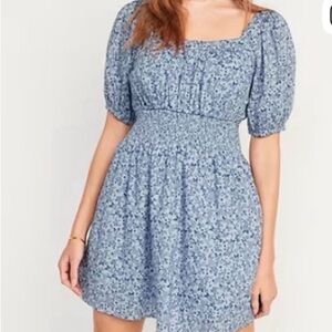 Old Navy Blue Floral Mini Dress